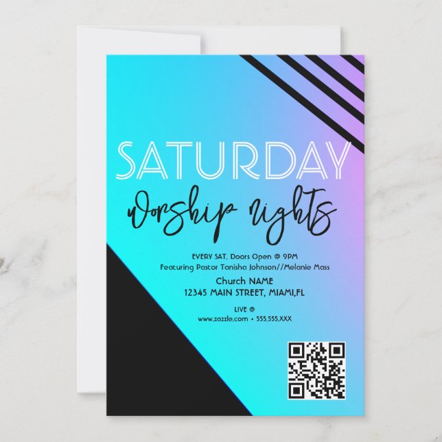 Invitation Flyer pour les soirées de culte de la jeunesse de  (Devant)