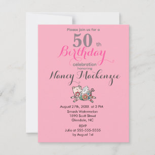 Invitation Flying Pig Cute Grange Animal Personnalisable Anni