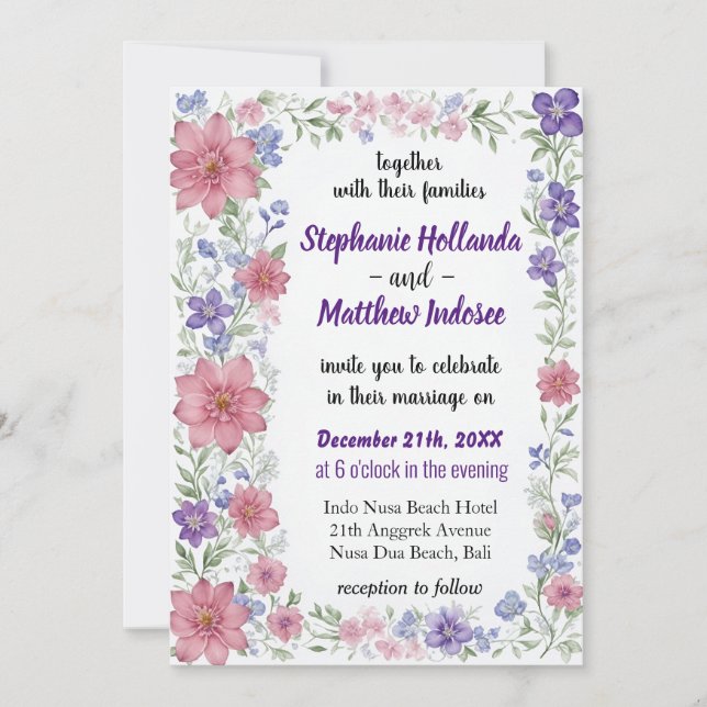 Invitation Foi violente Modestie Pouvoir doux de l'Amour - (Devant)