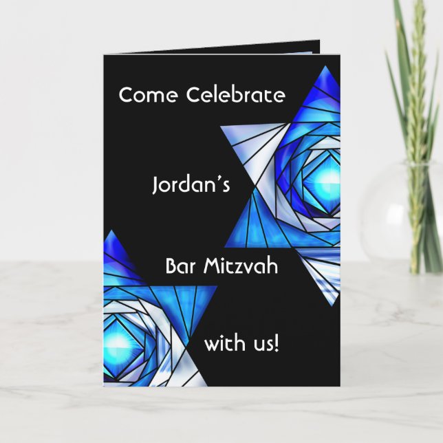 Invitation Folded Modern Bar Mitzvah (Devant)