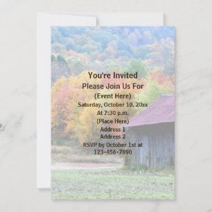 Invitation Foliage Automne Tabac Grange