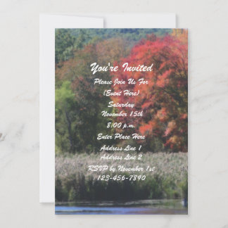 Invitation Foliage d'automne Pond Nature Party