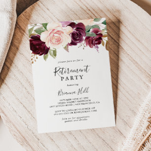 Invitation Foliale Rustique Foliage Parti de retraite