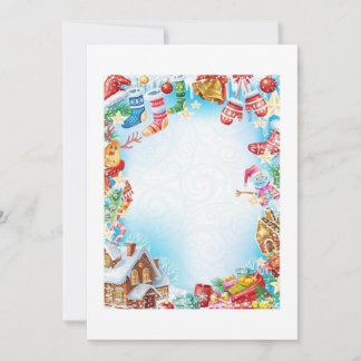 Invitation Folie de fête : papier à lettres de Noël