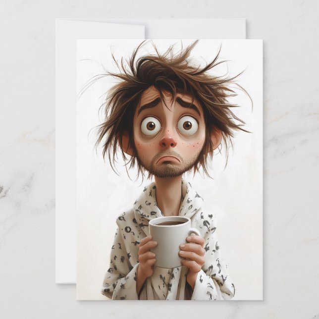 Invitation Folie du matin : Café d'abord, questions plus tard (Devant)