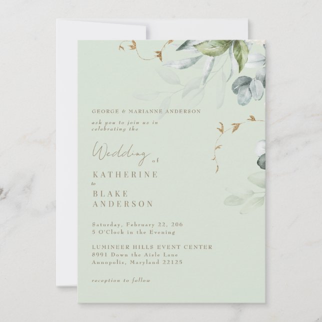Invitation Folithe Fispy Mariage de mariée de taille légère (Devant)