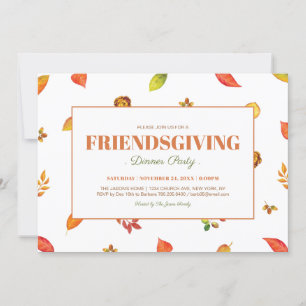 Invitation Folithe moderne Thanksgiving, Friendsgiving Party