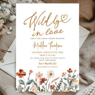 Invitation Folle amoureuse Fête de mariage automnale Fleur sa