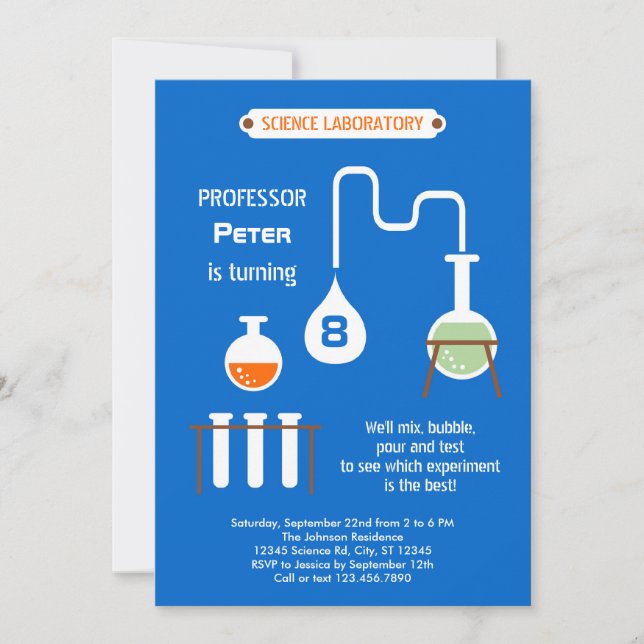 Invitation folle de fête d'anniversaire de (Devant)