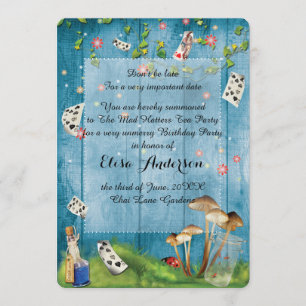 Invitation folle de fête d'anniversaire de thé de