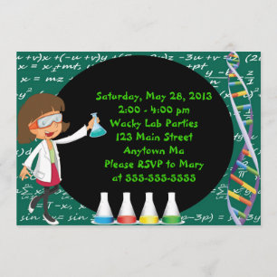Invitation folle de partie de scientifique de