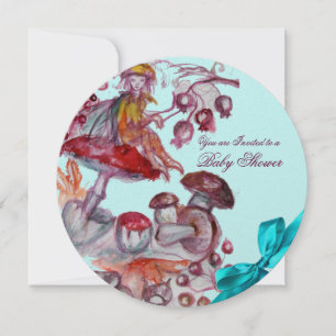 INVITATION FOLLET MAGIQUE, CHAMBRES MUSHROOMS BLUE RIBBON BÉB