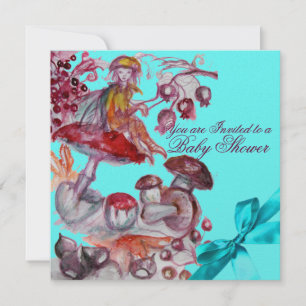 INVITATION FOLLET MAGIQUE, CHAMBRES MUSHROOMS BLUE RIBBON BÉB