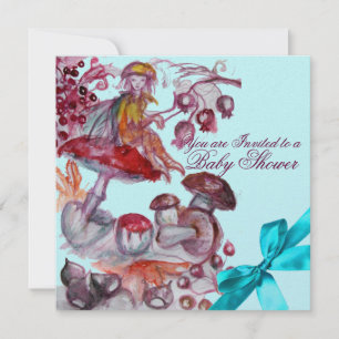 INVITATION FOLLET MAGIQUE, CHAMBRES MUSHROOMS BLUE RIBBON BÉB