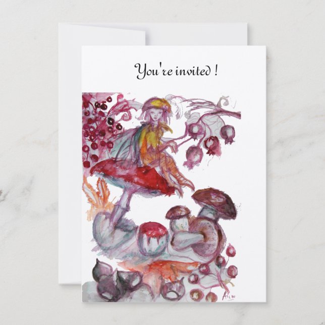 Invitation FOLLET MAGIQUE DE Champagne DE CHAMPIGNONS (Devant)