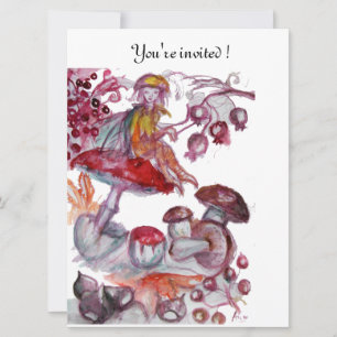 INVITATION FOLLET MAGIQUE DE CHAMPIGNONS