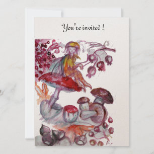 INVITATION FOLLET MAGIQUE DE CHAMPIGNONS BABY SHOWER IMAGINAI
