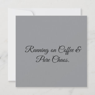 Invitation Fonctionne au café et pur chaos.