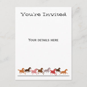 Invitation Fonctionnement de chevaux sauvages