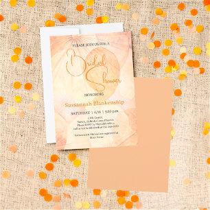 Invitation Fond Abstrait Orange Pastel pour Baby Shower de Ma