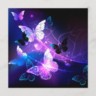 Invitation Fond avec papillons de nuit