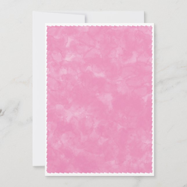 Invitation Fond de Baby Shower aquarelle rose  (Devant)