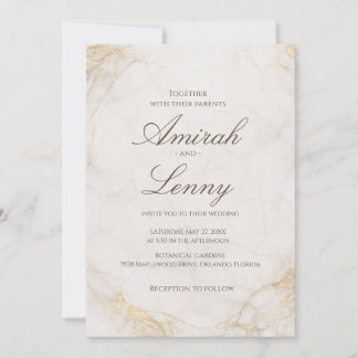Invitation Fond de carton d'invitation de mariage en marbre b
