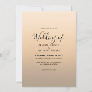 Invitation Fond de mariage ombré beige
