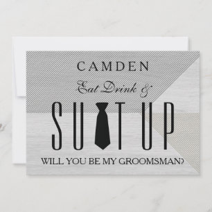 Invitation Fond en bois Tenue de cérémonie Seras-tu mon garço