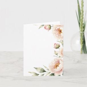 Invitation Fond floral élégant de pivoine rose en aquarelle