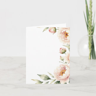 Invitation Fond floral élégant de pivoine rose en aquarelle