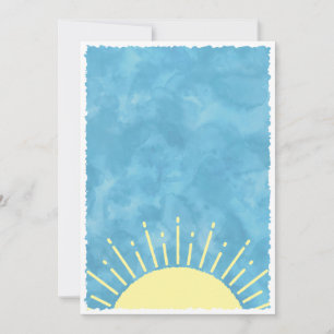 Invitation Fond personnalisé de baby shower aquarelle Sunshin
