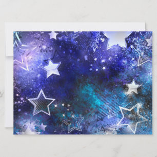 Invitation Fond spatial avec étoiles