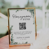 Fonds de Lune de Miel verte SIGNE QR Code, Mariage