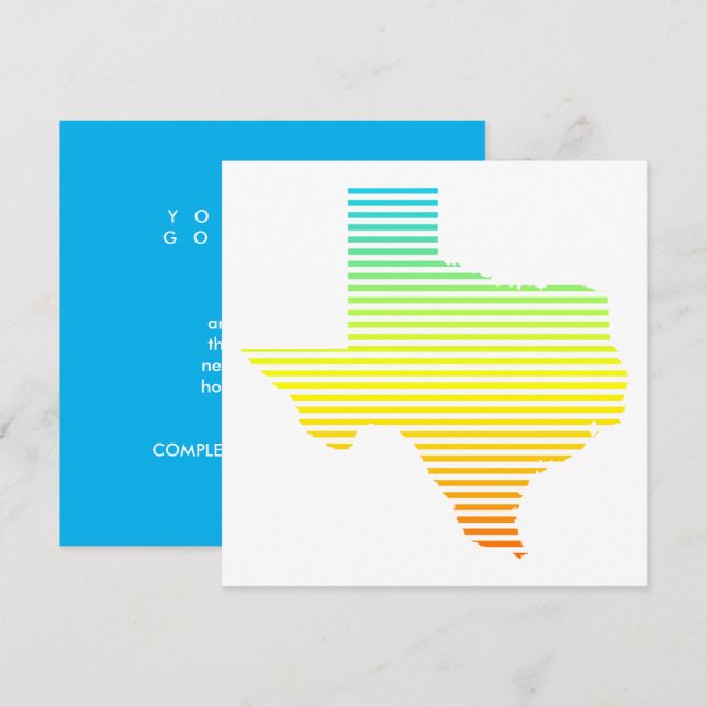 Invitation fondu texas (Devant / Derrière)