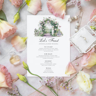 Invitation Fontaine d'Arche Florale de mariage de jardin