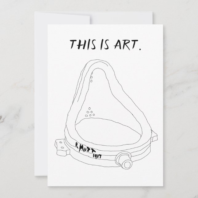 Invitation Fontaine de Marcel Duchamp R.Mutt 1917 (Devant)