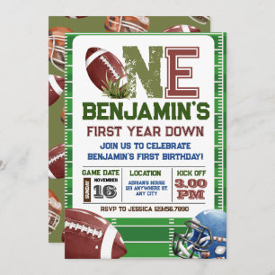 Invitation Football 1ère année après l'anniversaire