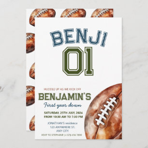 Invitation Football 1ère année de bas de football