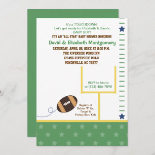 Invitation Football All Star Sports Thème Baby shower Invitat