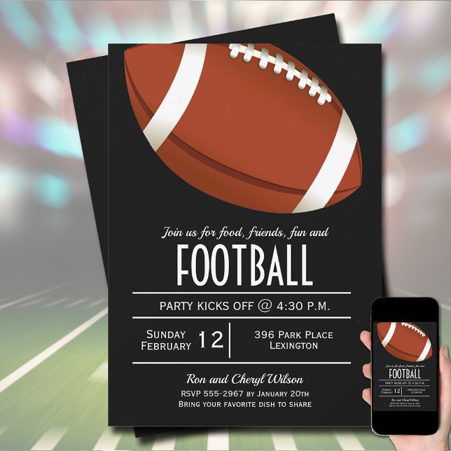 Invitation Football américain (Order as an INSTANT DOWNLOAD to send digitally, order PRINTED or both!)