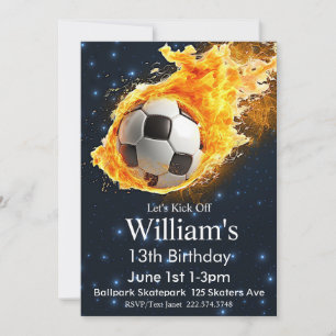 Invitation Football Anniversaire, Football Anniversaire, Foot