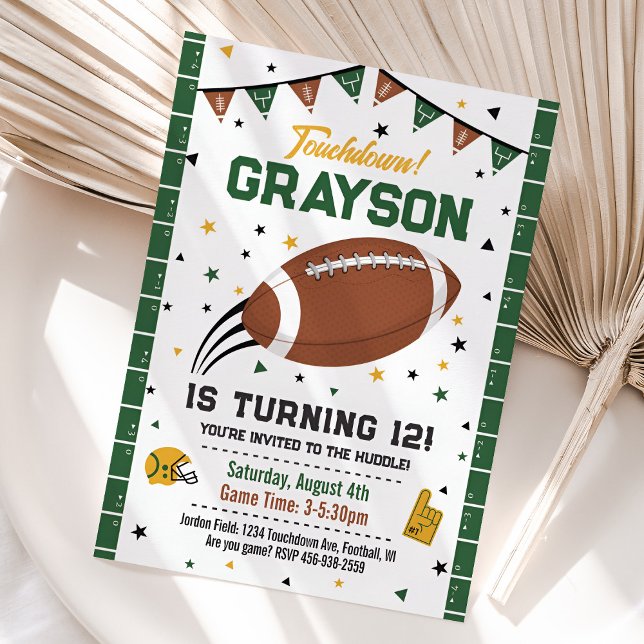 Invitation Football Anniversaire Invitation, Boy Sports Party (Football Birthday Invitation)