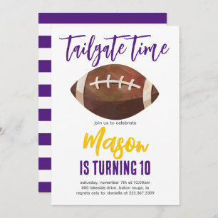 Invitation Football Anniversaire N'IMPORTE QUELLE COULEUR COM