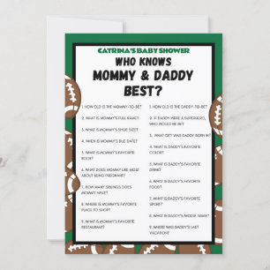 Invitation Football Baby shower Jeu, Soccer - Nom modifiable,