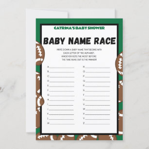 Invitation Football Baby shower Jeu, Soccer - Nom modifiable,