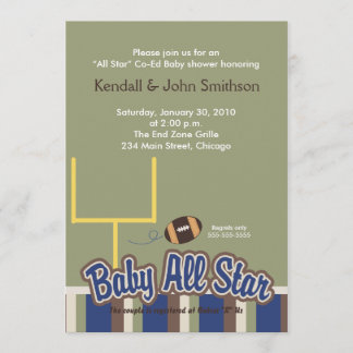 Invitation FOOTBALL Baby Toutes les étoiles Baby shower Invit