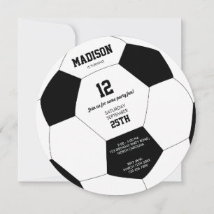 Invitation Football Ball Football Anniversaire Fête Invitatio