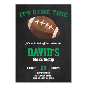 Invitations Faire Part Cartes Anniversaire Rugby Zazzle Fr