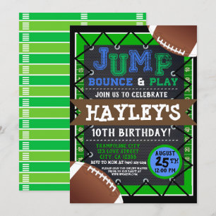 Invitation Football boys Jump & Play Trampoline Park